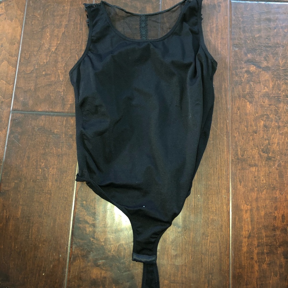 Black mesh bodysuit